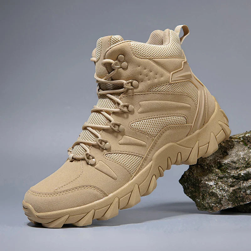 Men's Tactical Work Ankle Boots Winter Safety Shoes (Beige) Apparel & Accessories > Shoes > Boots - Tophatter Daily Deals