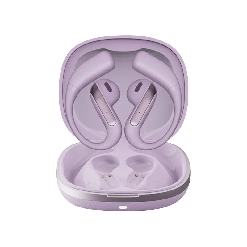 AI Translation Earbuds With Noise Canceling Ear Hook Sports Purple - Tophatter Daily Deals