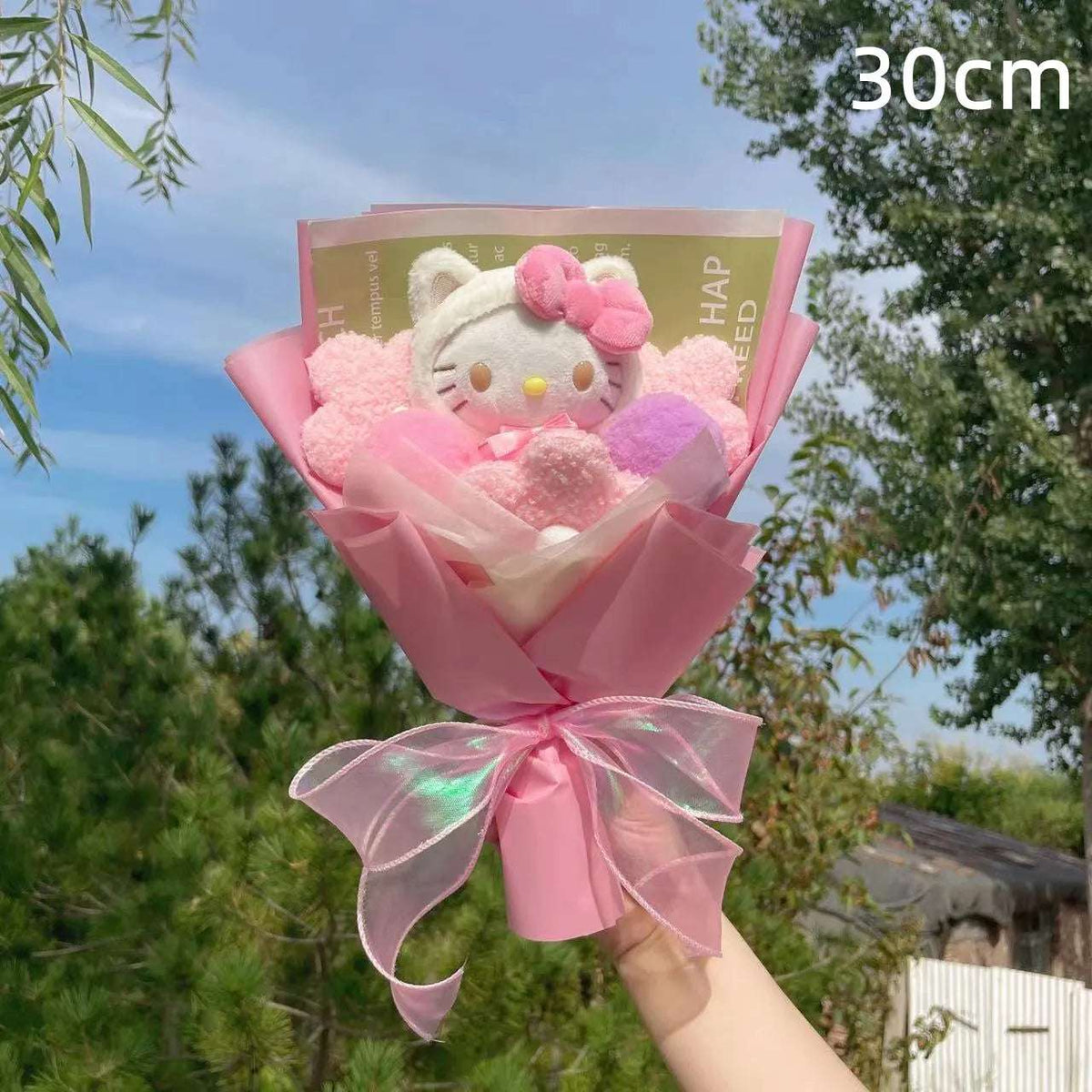 Sanrio Kawaii Hello Kitty Plush Flowers Bouquet Pink Bear Flowers - Tophatter Daily Deals