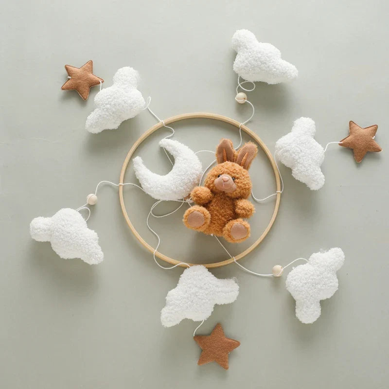 Baby Crib Mobile Wooden Nursery Newborn Sensory Toys - Tophatter Daily Deals