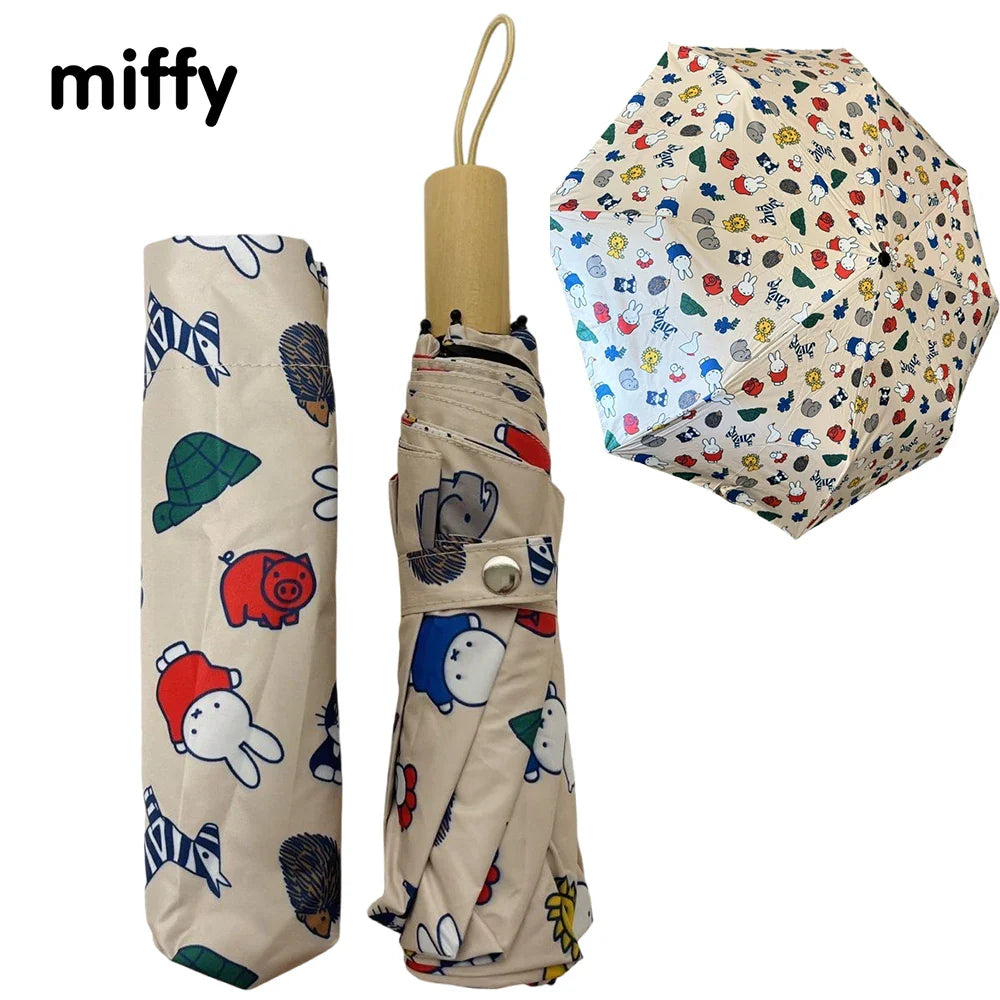 MIffy Patterned Fold-Up Umbrella Animals - Tophatter Daily Deals