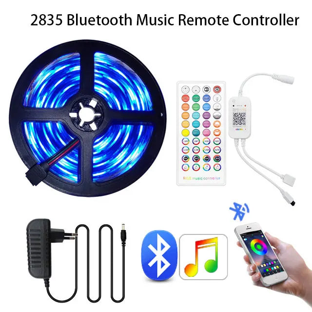 RGB LED Strip Lights 2835 App Music Sync Ambient Decor APP 40Keys Control - Tophatter Daily Deals