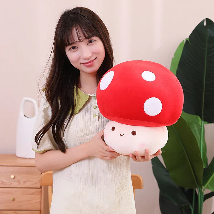 Mushroom Plush Toy Shiitake Mushroom Super Mario Level Up Food - Tophatter Daily Deals