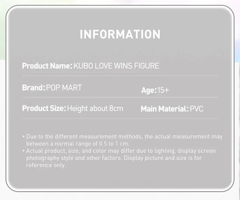 Genuine Pop Mart Kubo Love Wins Figure Mythical - Tophatter Daily Deals