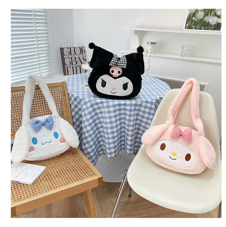 Sanrio Plush Cinnamoroll My Melody Kuromi Tote Shoulder Bag Anime - Tophatter Daily Deals