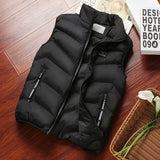 Warm Men’s Puffer Vest - Short Quilted, Polyester, Winter - Tophatter Daily Deals