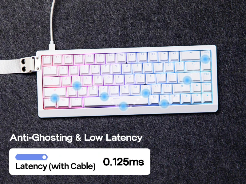 Mechanical 65 Percent Magnetic Wired Keyboard RGB Backlit - Tophatter Daily Deals