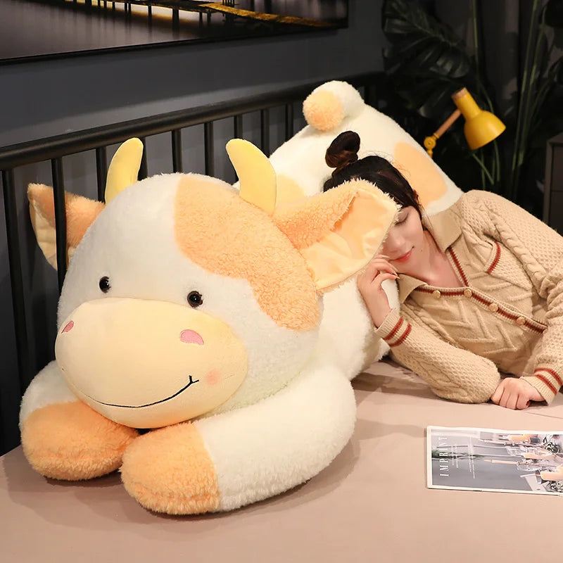 Milk Dairy Cow Plush Toy Stuffed Animal Cattle Animals - Tophatter Daily Deals