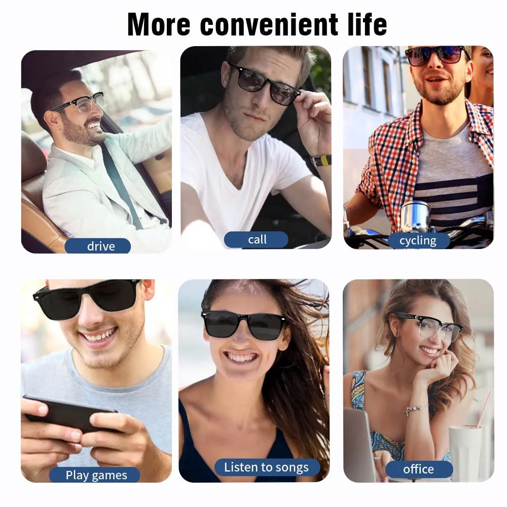 Smart Glasses Blue Light Polarized Audio Sunglasses - Tophatter Daily Deals