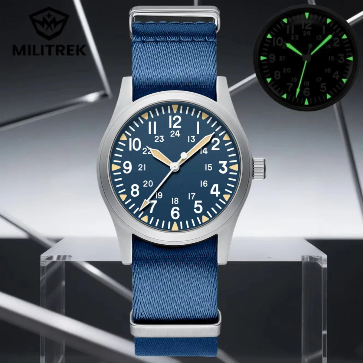 Military Quartz Field Watch 37mm Sapphire Fall 2025 - Tophatter Daily Deals