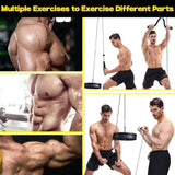 Fitness Pulley Cable Machine System Black Fitness - Tophatter Daily Deals