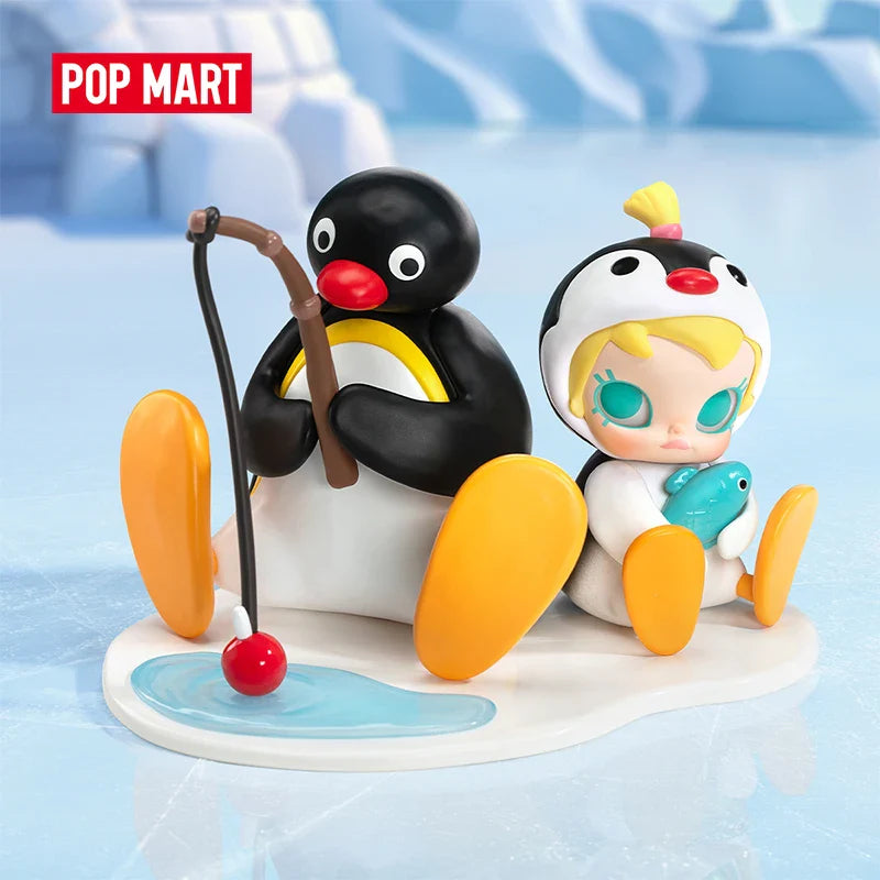 Genuine Pop Mart Baby Molly × Pingu Fishing Time Figure Animals - Tophatter Daily Deals