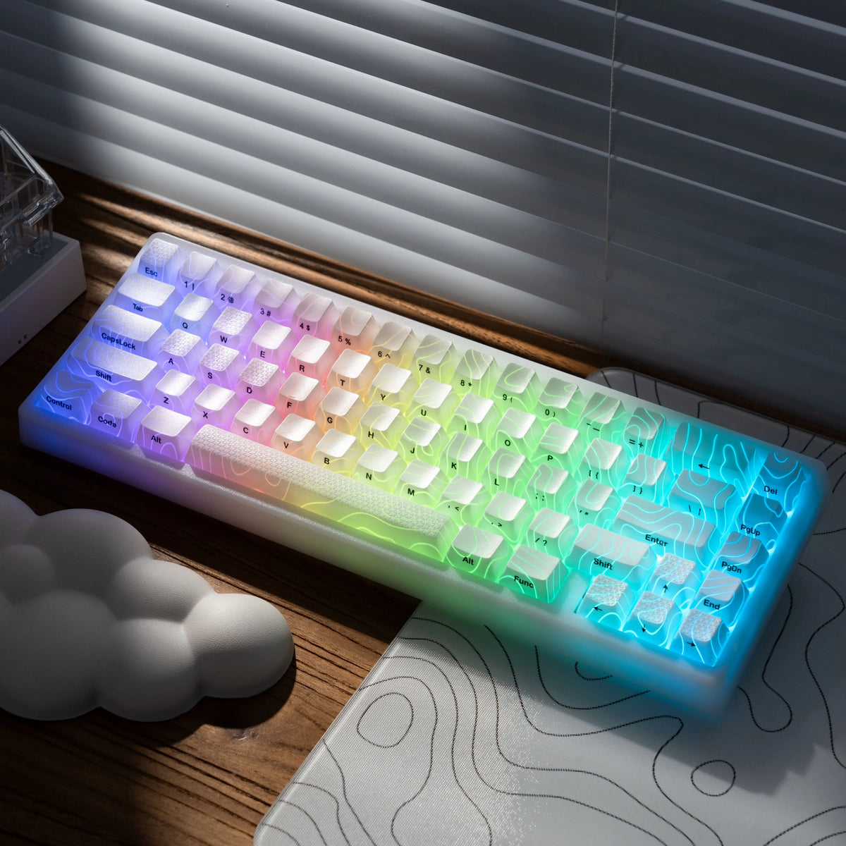 Mechanical Keyboard M67 67 Key Gasket Hot Swappable RGB - Tophatter Daily Deals