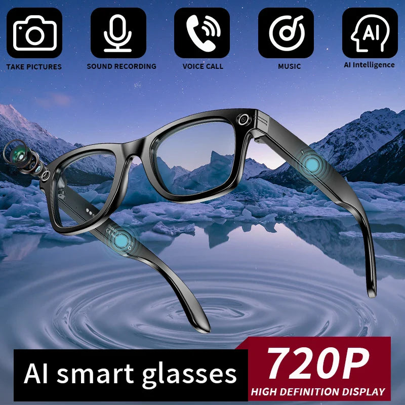 AI Smart Glasses 720P Translation Camera Sunglasses - Tophatter Daily Deals