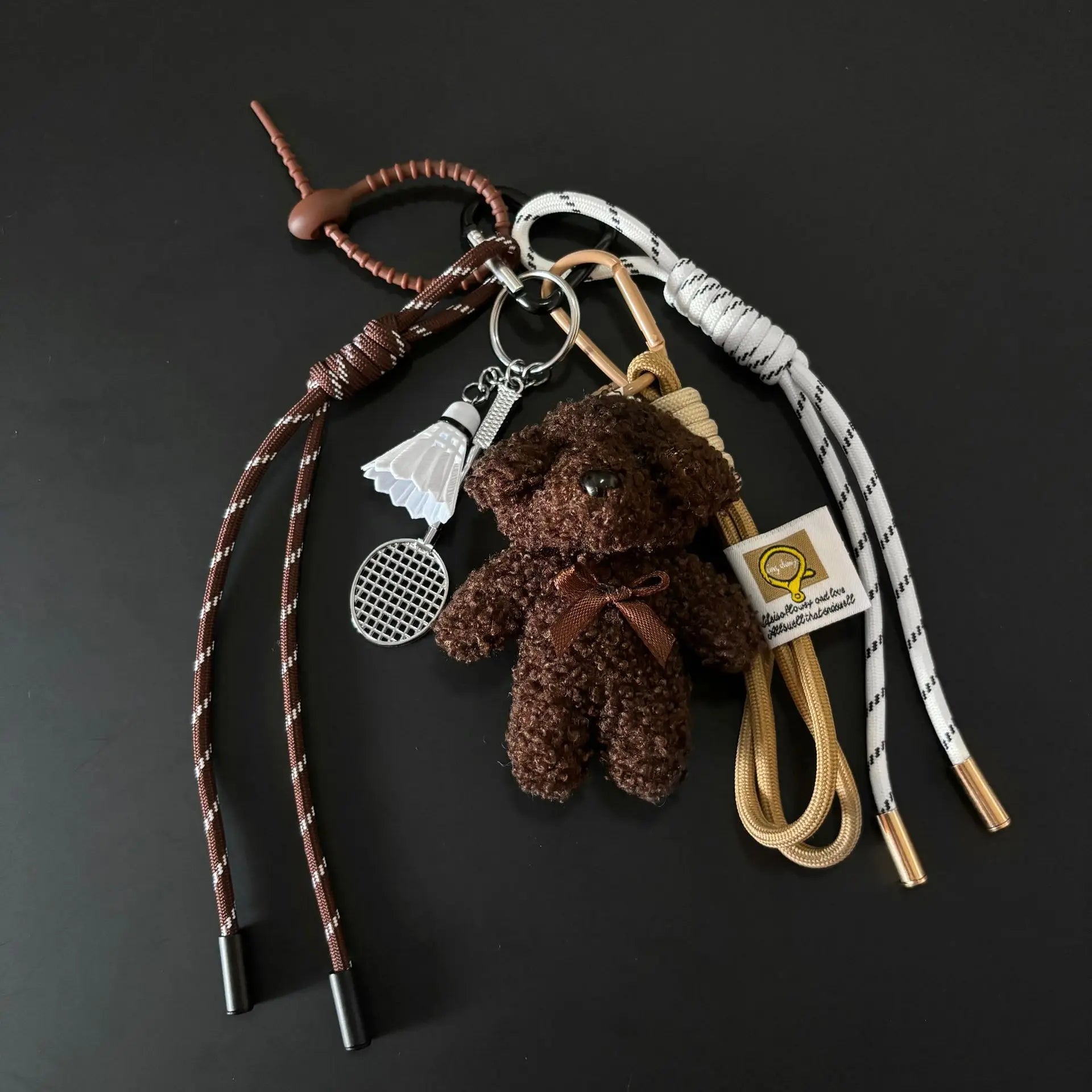 Plush Baseball Dog Key Chain Bag Charm Sport Cute Accessory Badminton - Tophatter Daily Deals