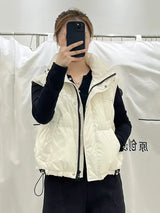 Warm Women’s Down Vest - Stand Collar, Duck Down, Winter - Tophatter Daily Deals