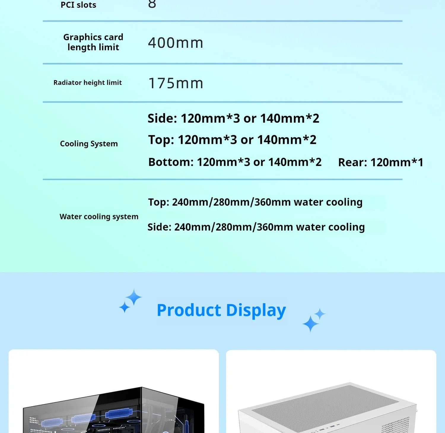 Gaming PC Case Dreamland Pro ATX Dual Glass 360mm Chassis - Tophatter Daily Deals