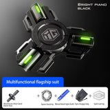Glow Fidget Spinner Alloy EDC Long Spin Stress Relief Black-flagship - Tophatter Daily Deals