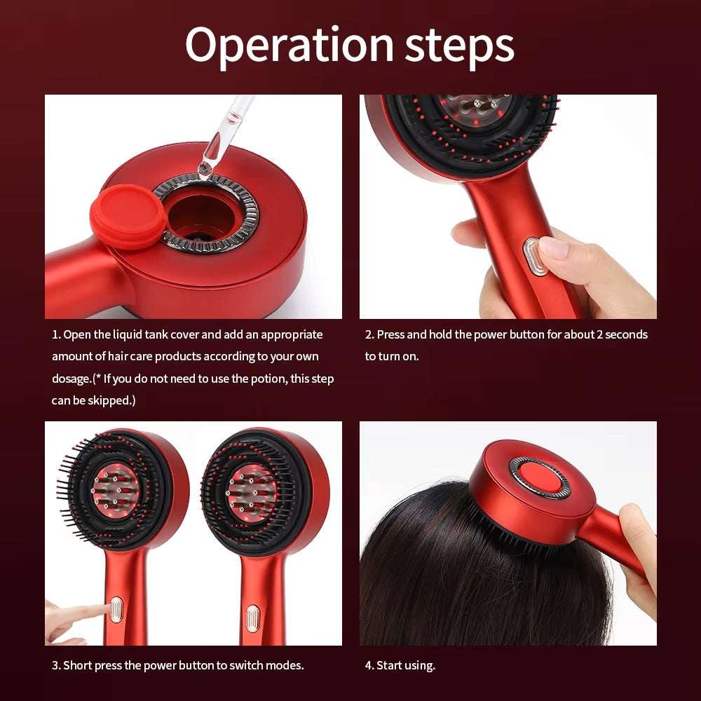 Electric Aromatherapy Massage Comb Scalp Massagers - Tophatter Daily Deals