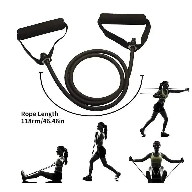 Workout Resistance Bands With Handles Fitness & Exercise - Tophatter Daily Deals