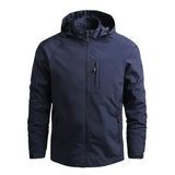 Waterproof Men Jacket- Hooded Windbreaker Polyester Camping - Tophatter Daily Deals
