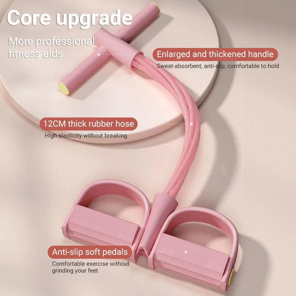 Resistance Band 6 Tube Pedal Puller Fitness Trainer - Tophatter Daily Deals