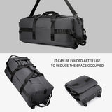 Roller Travel Duffel Bag with Fixed Casters Grey Duffel Bags - Tophatter Daily Deals