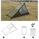Airy 1 Mesh Tent Backpacking Shelter with Dual Doors Green Tents - Tophatter Daily Deals