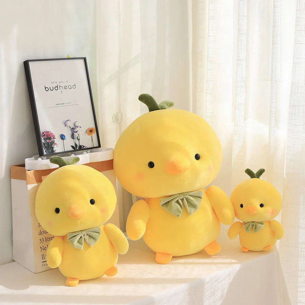 Yellow Chick Chicken Plush Green Bowtie Animals - Tophatter Daily Deals