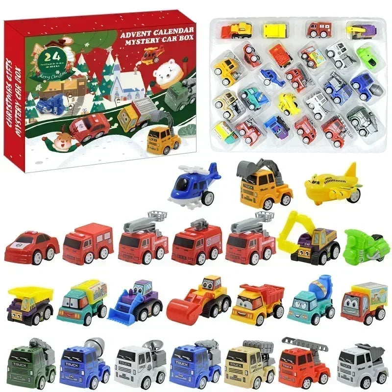 Advent Calendar Car Toys Box Kids 24 Day Christmas Gift 1799-1 - Tophatter Daily Deals