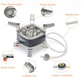 12800W Outdoor Camping Gas Stove Grey Camp Cooking - Tophatter Daily Deals