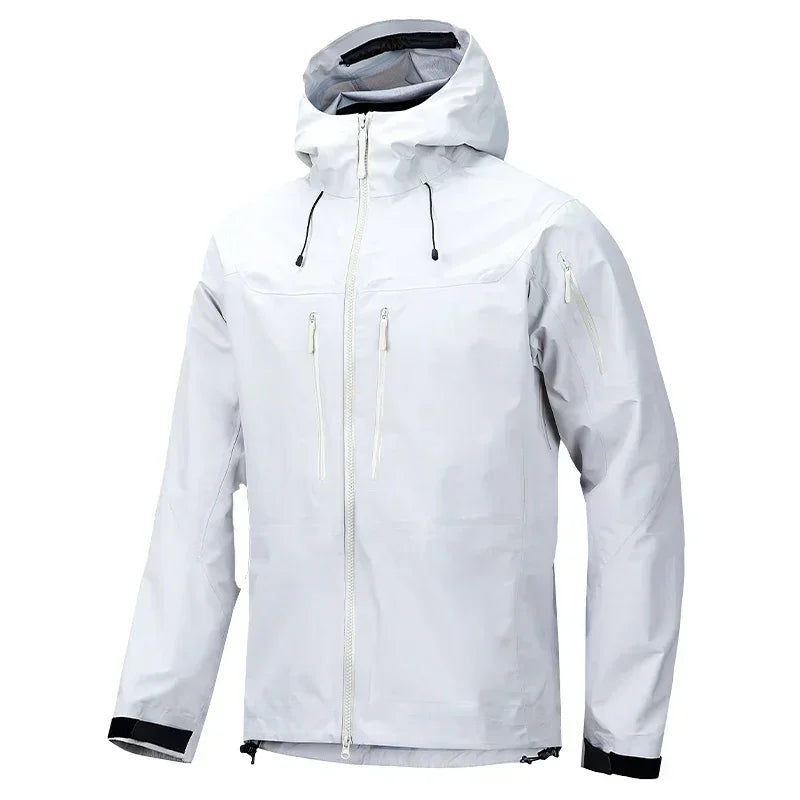 Waterproof Men's Jacket - Hooded Softshell, For Camping White - Tophatter Daily Deals