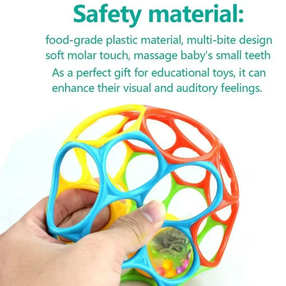 Baby Rattle Teether Ball Newborn Sensory Toys Soft Safe - Tophatter Daily Deals