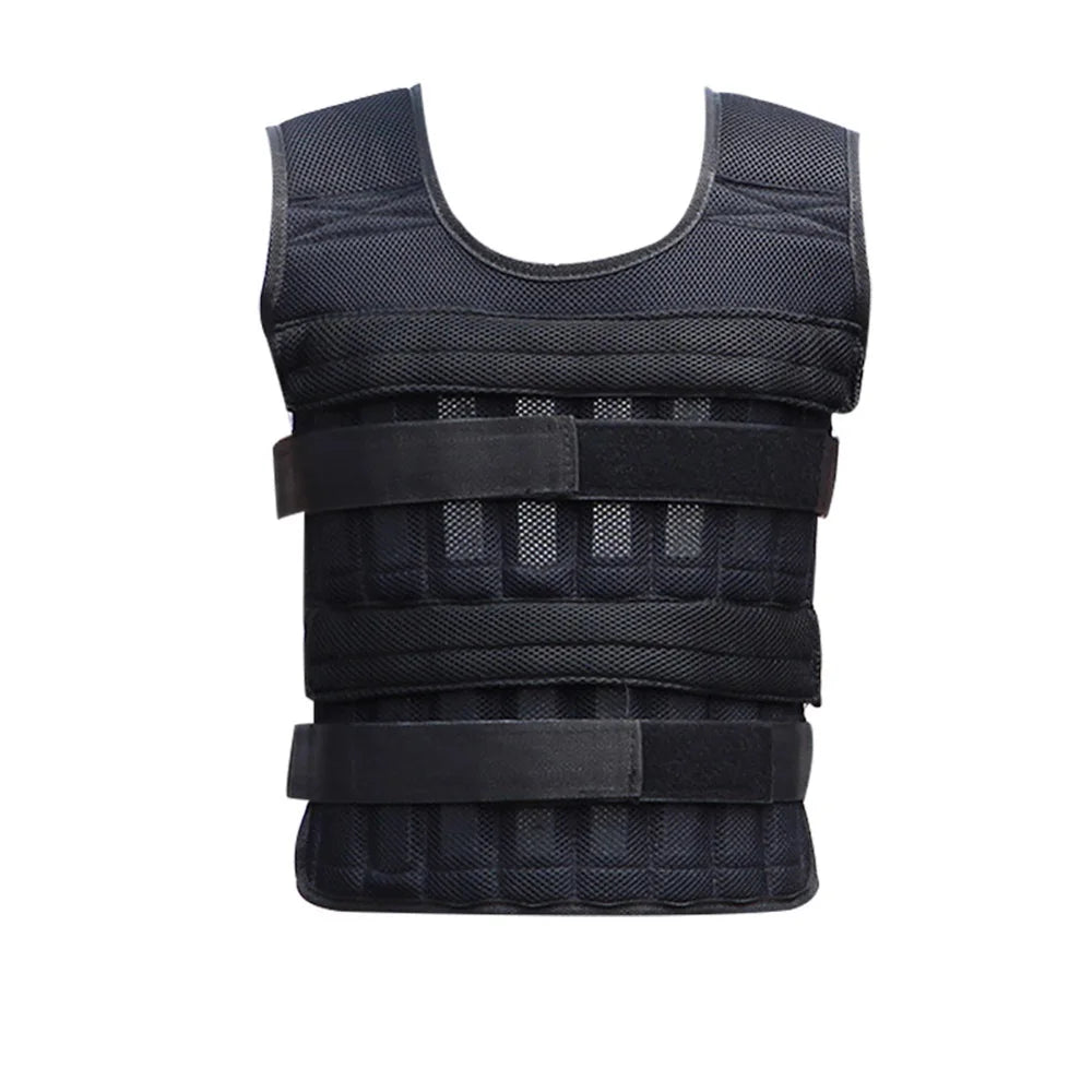 Adjustable Weighted Vest (Plates Not Included) Black Fitness - Tophatter Daily Deals