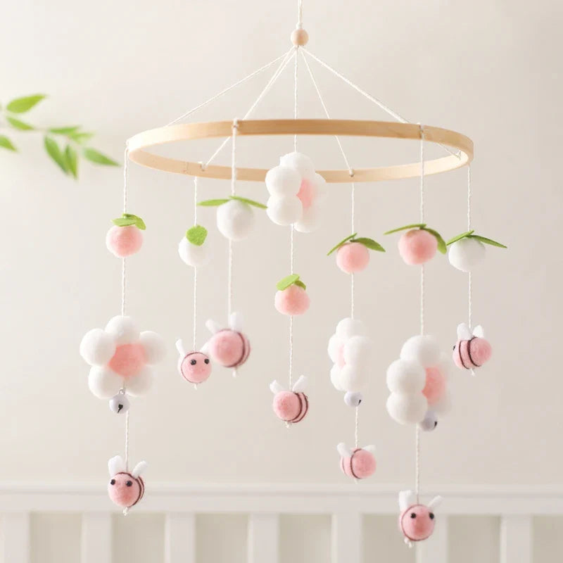 Baby Crib Mobile Wooden Musical Newborn Sensory Toys - Tophatter Daily Deals