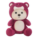 Cute Rose Red Bear Plush Toy Rose Red Animals - Tophatter Daily Deals