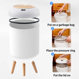 Motion Sensor Trash Can Small Plastic Smart Bin Hands Free - Tophatter Daily Deals