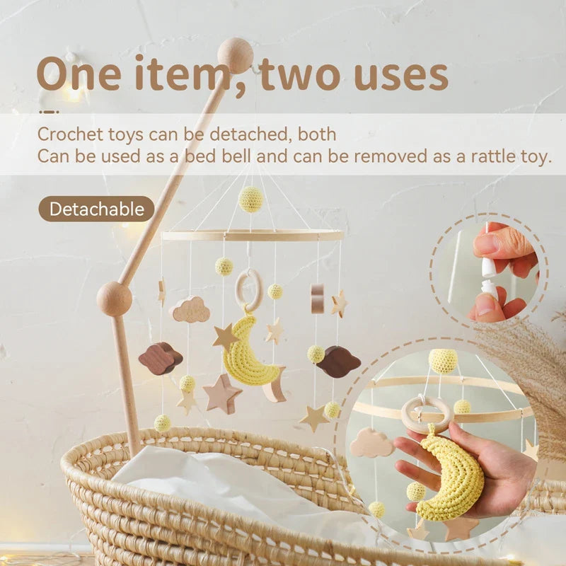 Hot Air Balloon Crib Mobile Newborn Sensory Toys Soothing - Tophatter Daily Deals