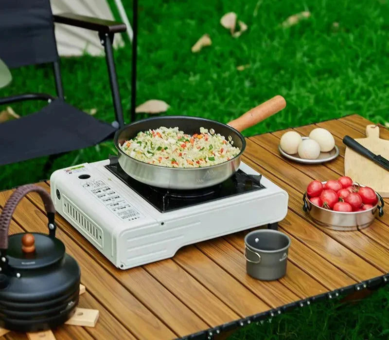 Camping Non-Stick Frying Pan Silver Camp Cooking - Tophatter Daily Deals