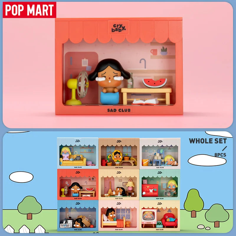 Genuine Pop Mart Crybaby Sad Club Series Figurine Scene Sets by Molly Flowers - Tophatter Daily Deals