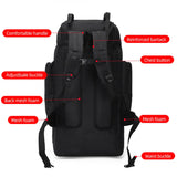 Tactical Backpack with Reflective Strips Black Backpacks - Tophatter Daily Deals