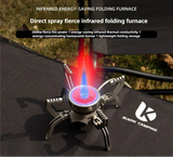 Ultralight Folding Infrared Mini Camping Stove Silver Camp Cooking - Tophatter Daily Deals