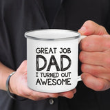 Dad Nutritional Facts Coffee Mug Enamel Cup for Papa Daddy Stepdad Father’s Day Gift Best Dad Ever Cups Dad Gifts From Kids - Tophatter Daily Deals