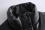 Warm Women’s PU Leather Vest - Padded Short, For Winter - Tophatter Daily Deals