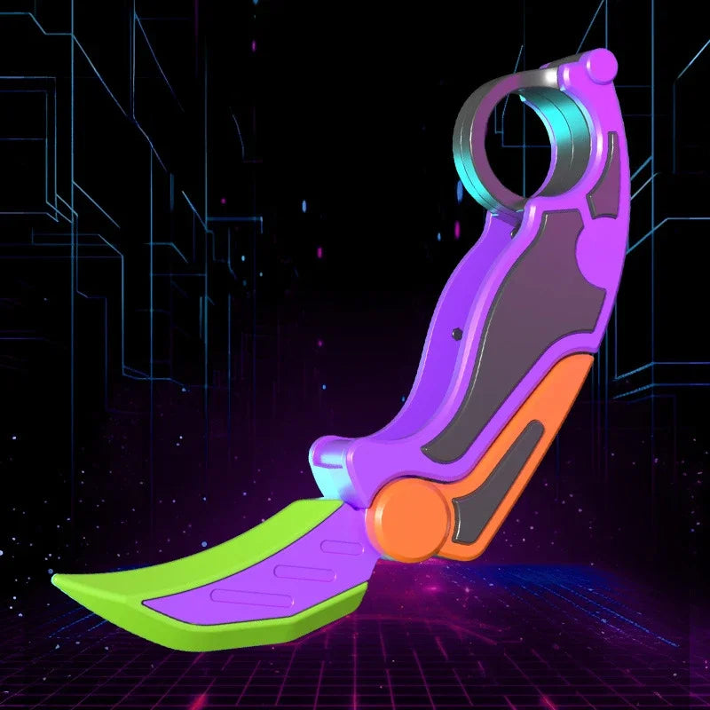 Fidget Knife Gravity Claw 3D Printed Butterfly Toys Purple - Tophatter Daily Deals