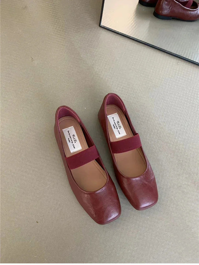 Supportive Women’s Ballet Flats - Square Toe Mary Jane - Tophatter Daily Deals