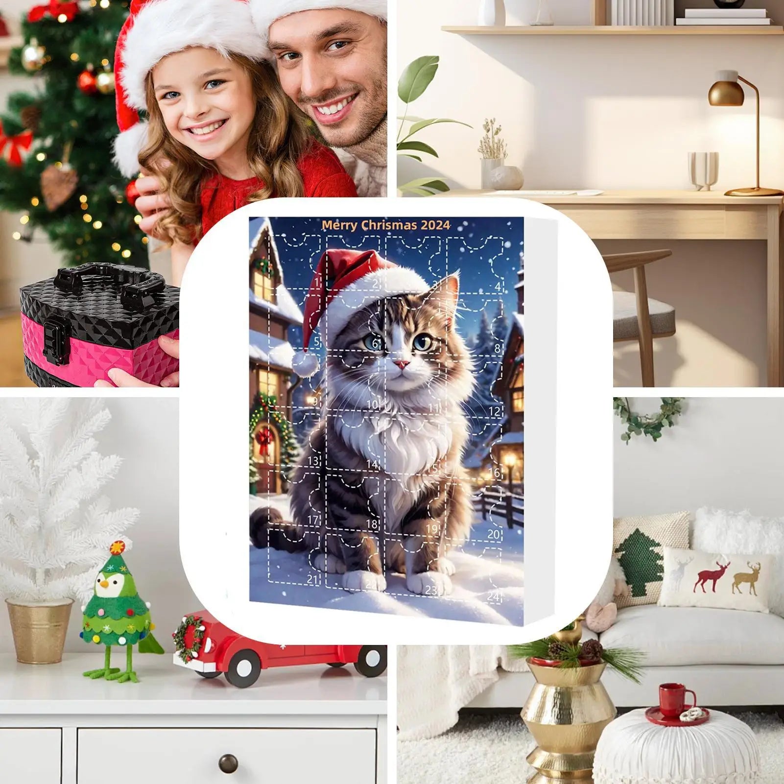 Cat Advent Calendar 24 Day Tree Ornaments Christmas - Tophatter Daily Deals