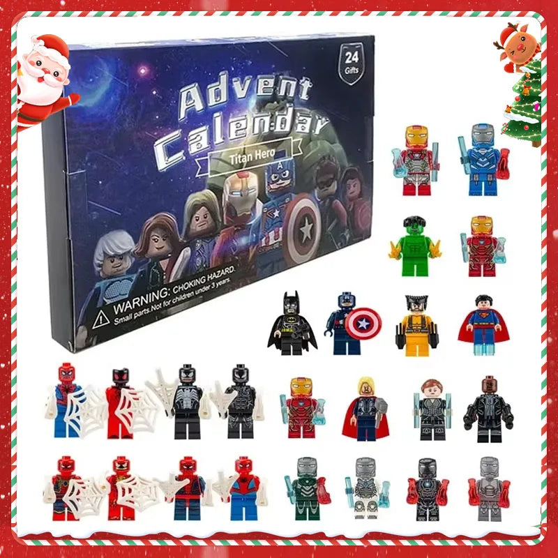 Marvel 24-Piece PVC Action Figure Advent Calendar - Christmas Countdown Gift for Kids - Tophatter Daily Deals