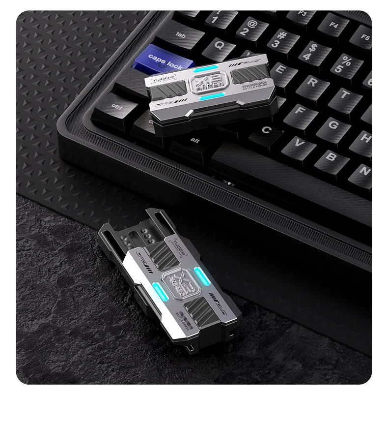 Luminous Push Slider Metal Fidget Toy EDC Stress Relief - Tophatter Daily Deals