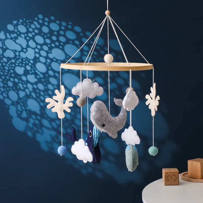 Baby Crib Mobile Wooden Musical Newborn Sensory Toys - Tophatter Daily Deals